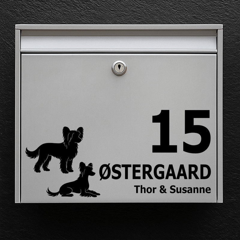 Briefkastenaufkleber mit chinesischem Wappenmotiv – personalisiertes Namens-/Hausnummernschild aus wetterfestem Vinyl