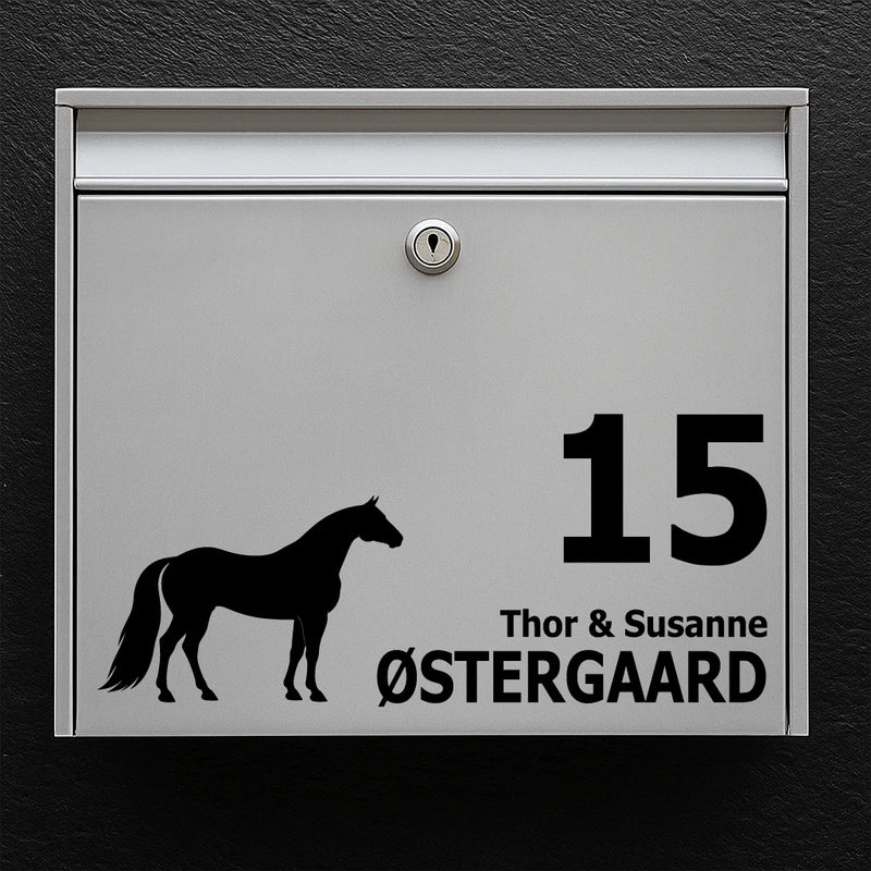 Briefkastenaufkleber mit American Quarter Horse