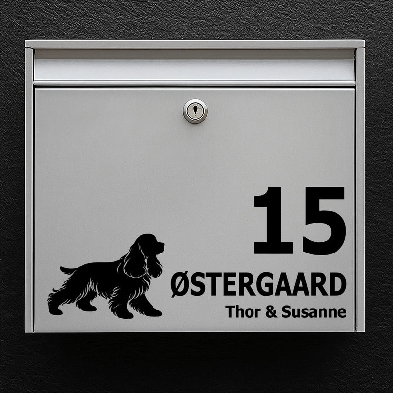 Briefkastenaufkleber mit American Cocker Spaniel