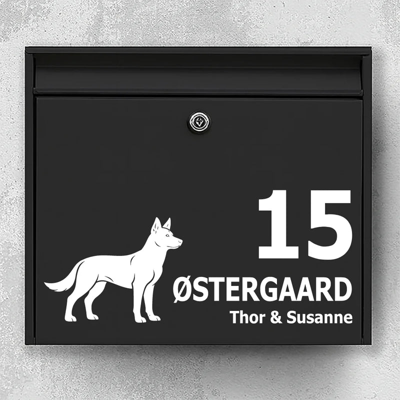 Briefkastenaufkleber mit Australian Kelpie