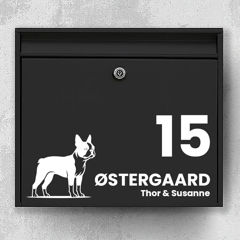 Briefkastenaufkleber mit Boston Terrier