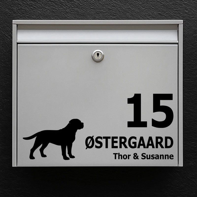 Briefkastenaufkleber mit Cane Corso