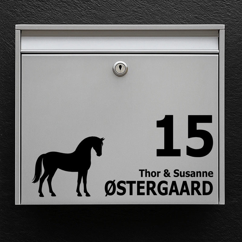 Briefkastenaufkleber mit Dänisches Sportpony