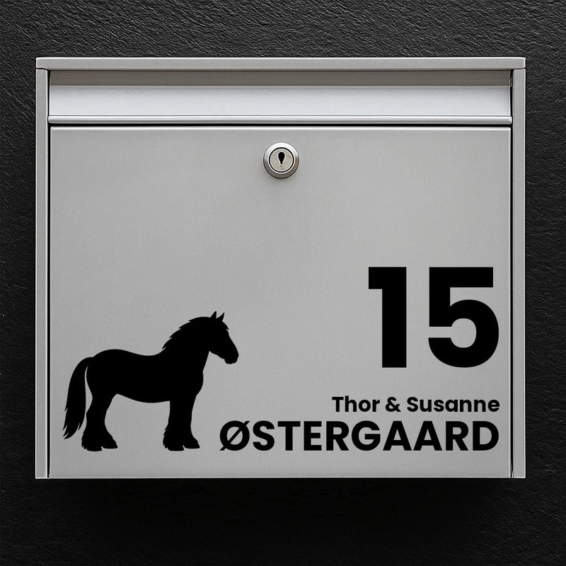 Briefkastenaufkleber mit dem Jütlandpferd