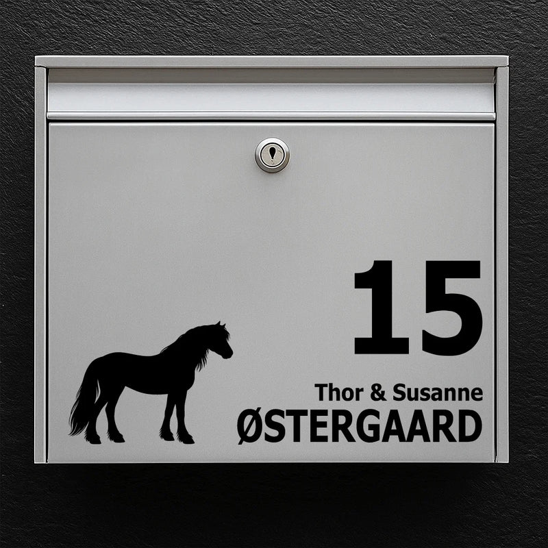 Briefkastenaufkleber mit Fell Pony