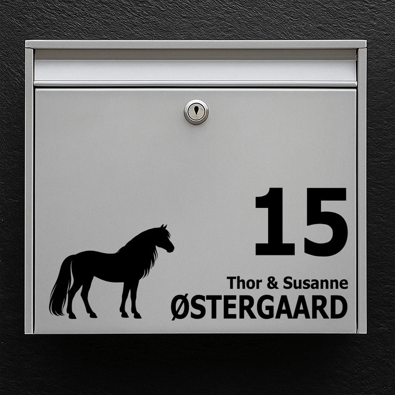 Briefkastenaufkleber mit Haflinger