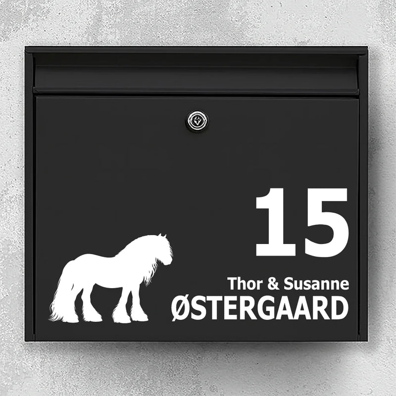 Briefkastenaufkleber mit Tinker / Irish Cob