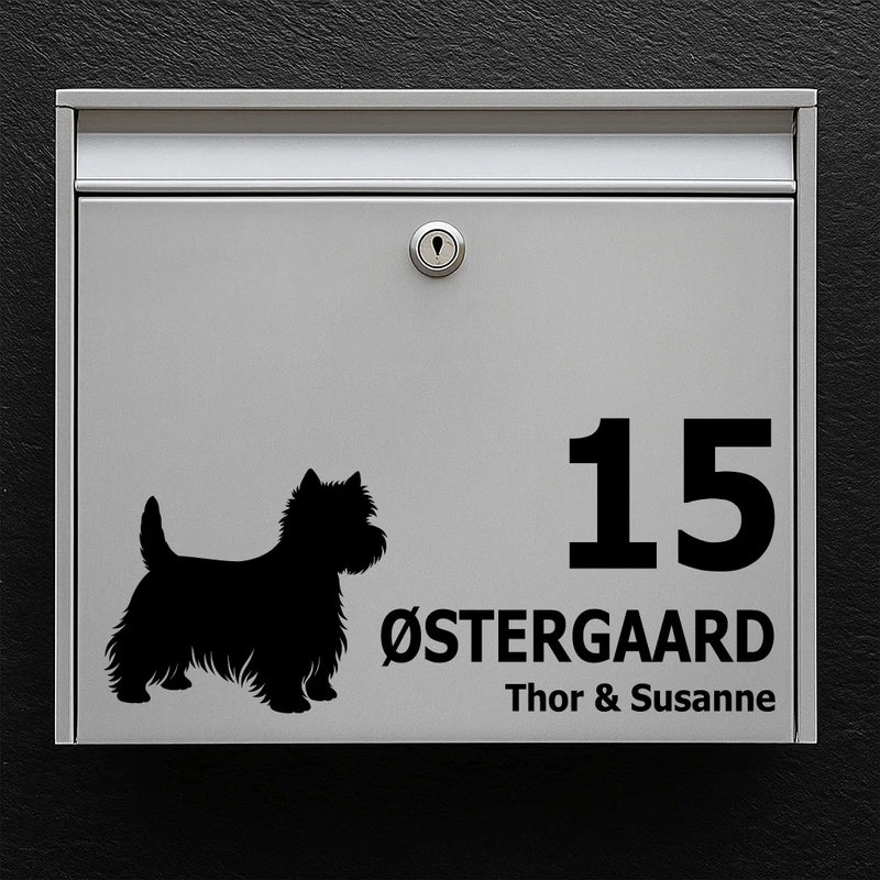 Briefkastenaufkleber mit West Highland Terrier (Westie)