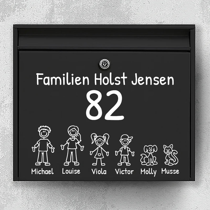 Briefkastenaufkleber - mit Figuren