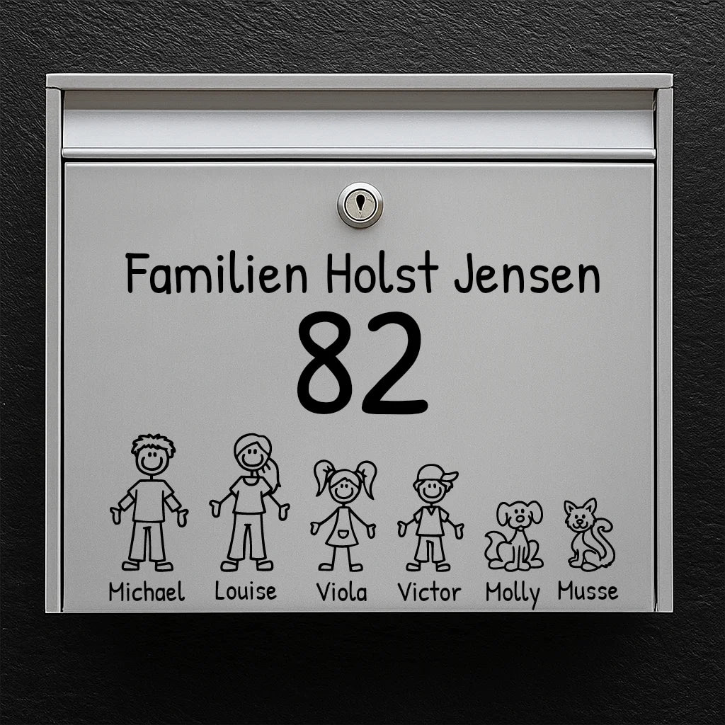 Briefkastenaufkleber - mit Figuren