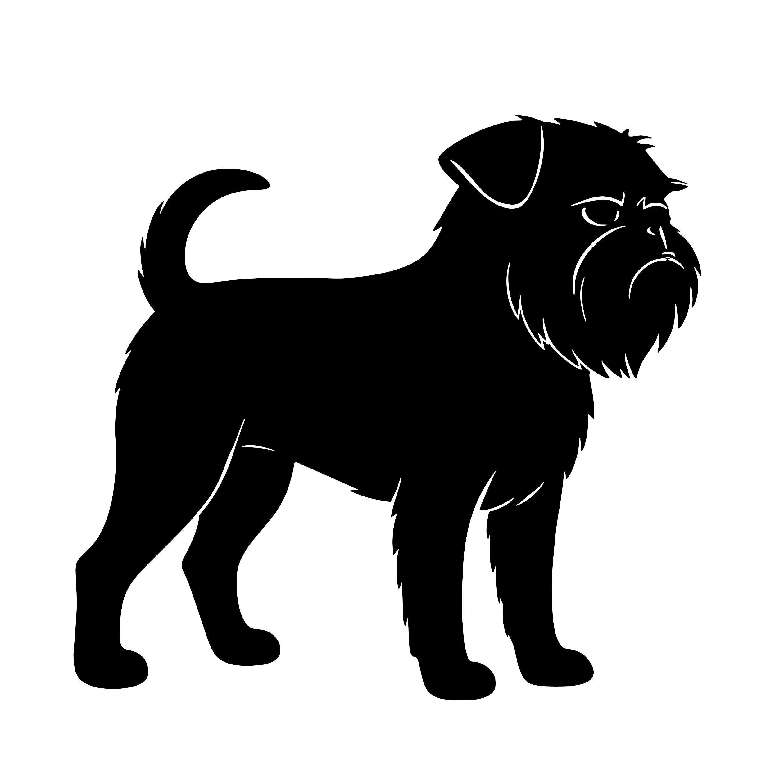 Griffon Bruxellois – Einzelmotiv Aufkleber