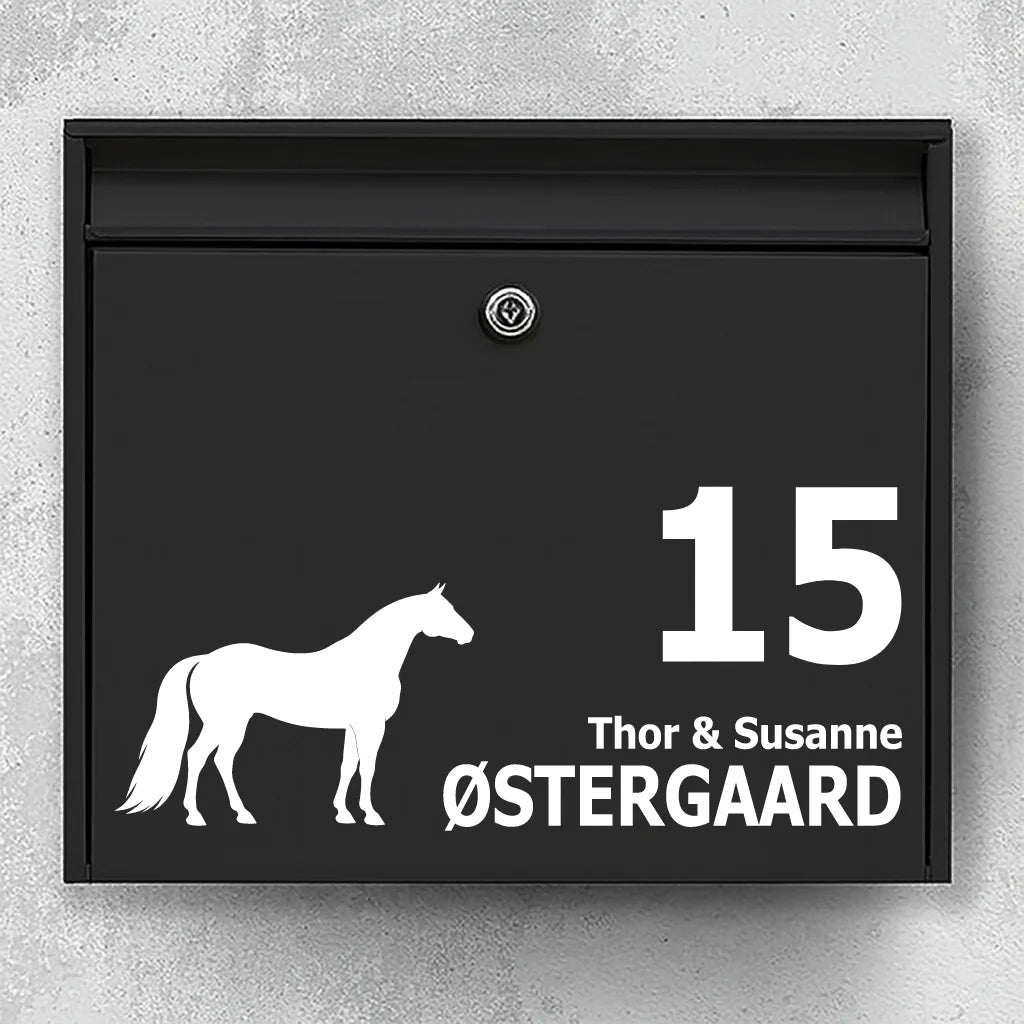 Briefkastenaufkleber mit American Quarter Horse 