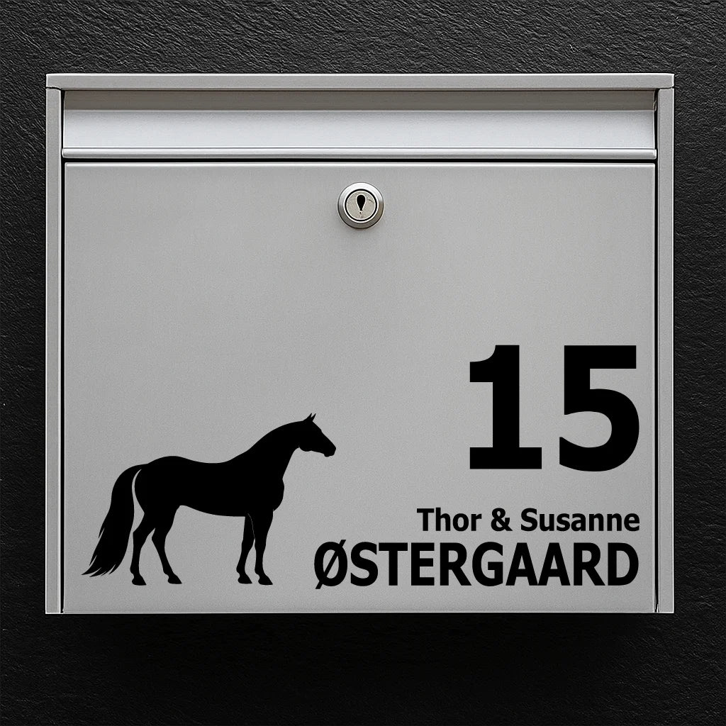 Briefkastenaufkleber mit American Quarter Horse 