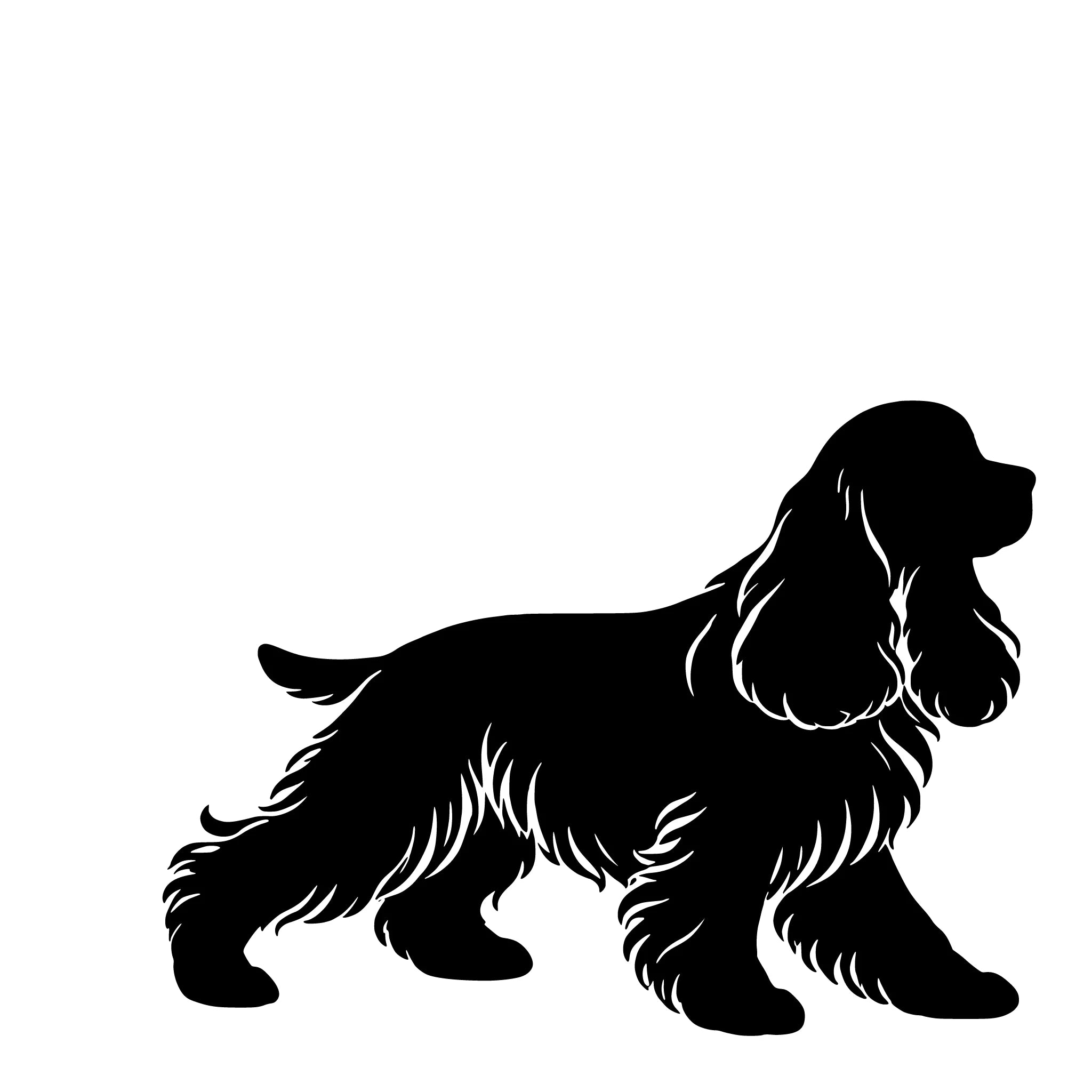 Amerikanischer Cocker Spaniel – Einzelmotiv Aufkleberr
