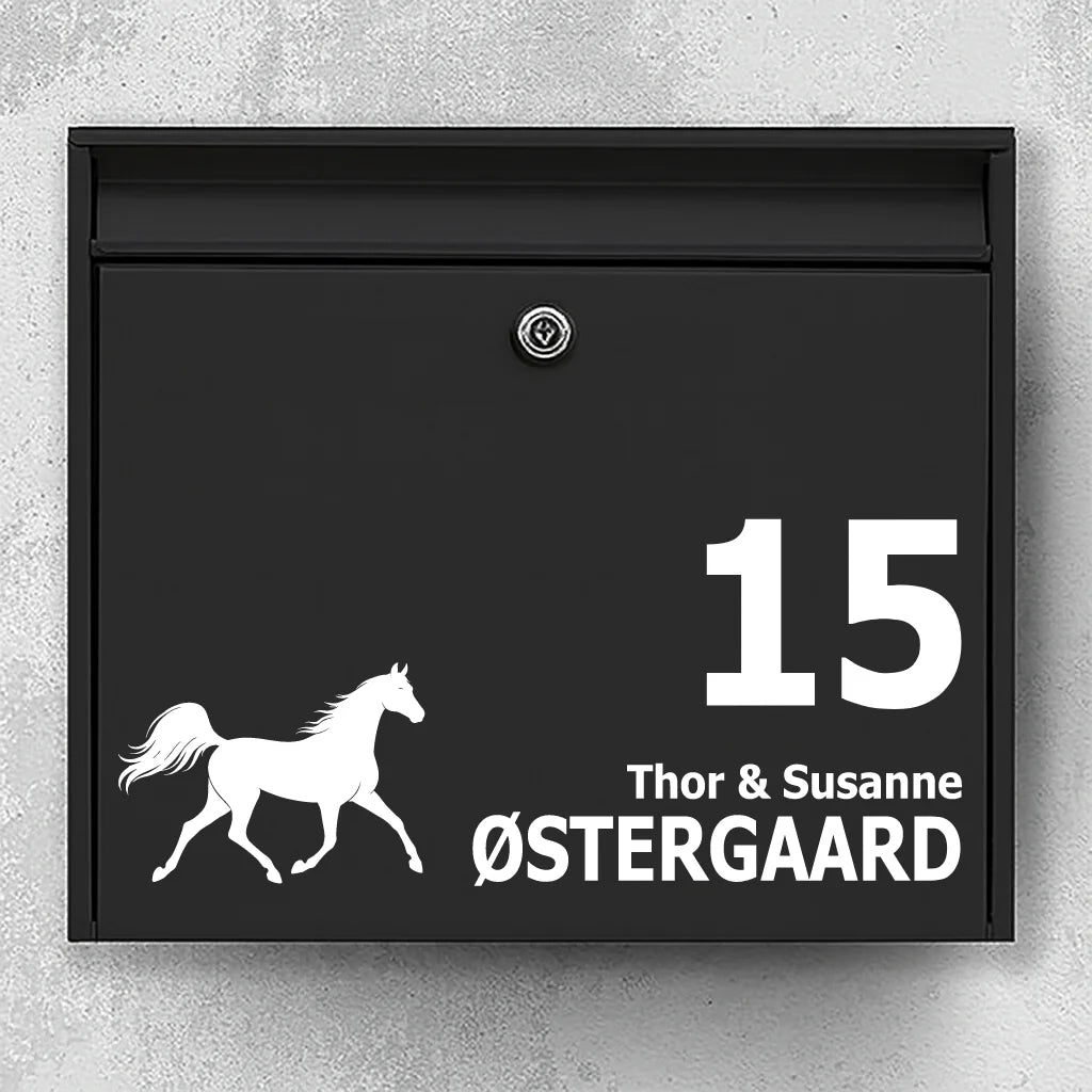 Briefkastenaufkleber mit Araberpferd