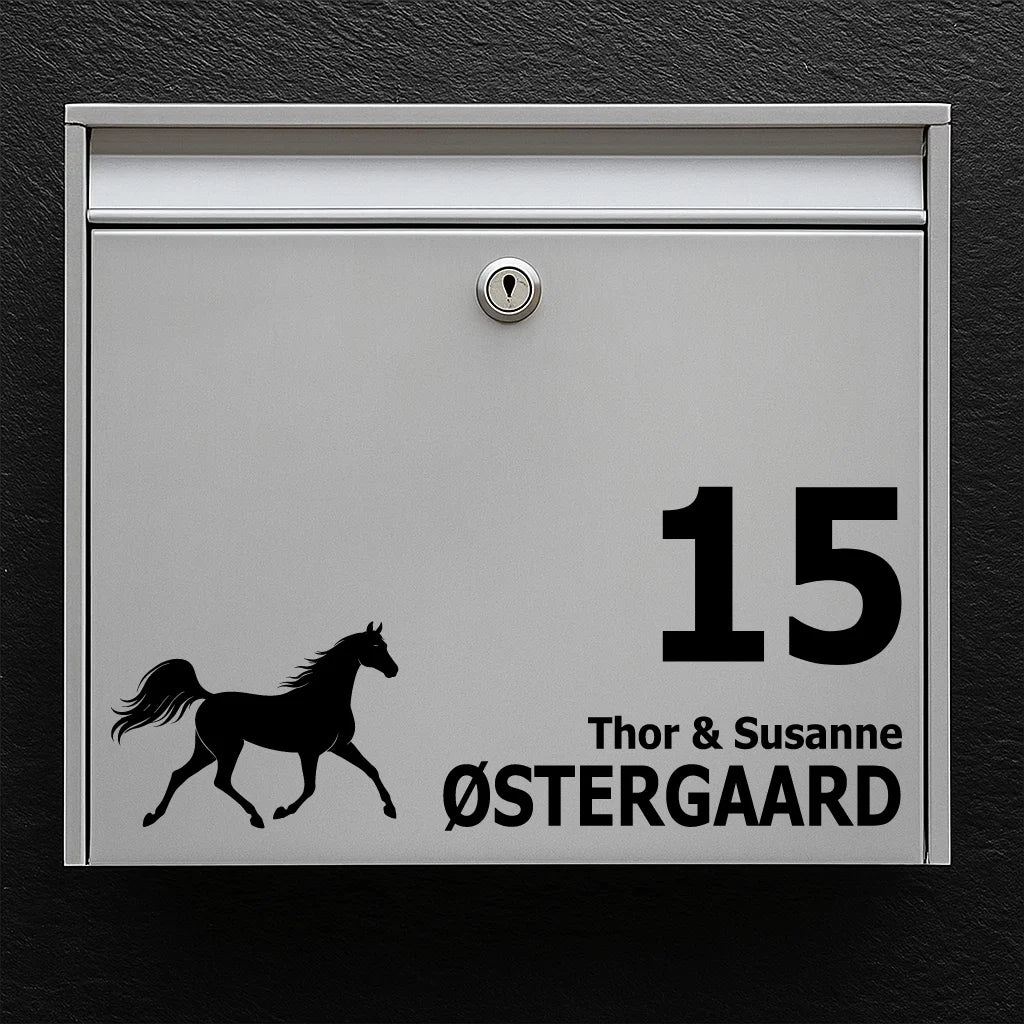 Briefkastenaufkleber mit Araberpferd