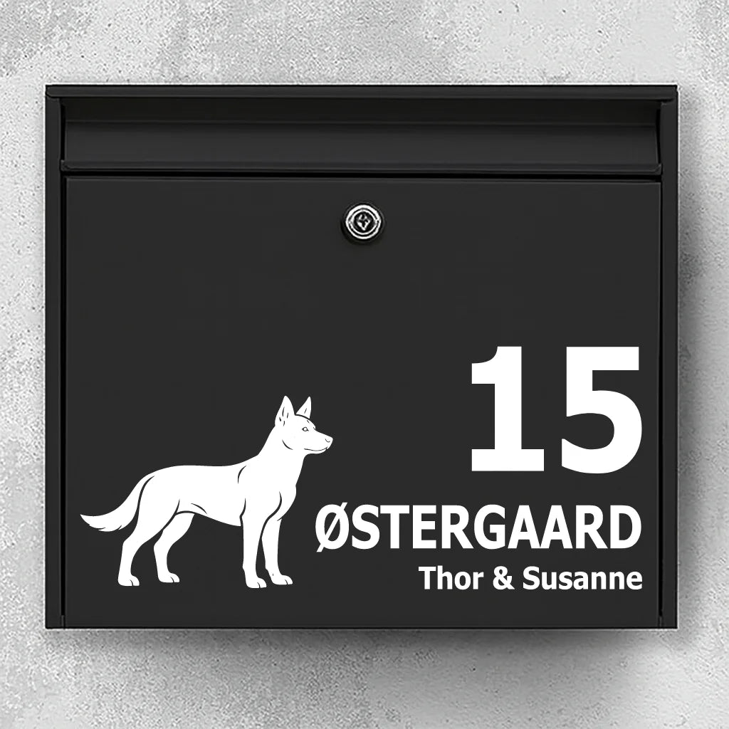 Briefkastenaufkleber mit Australian Kelpie