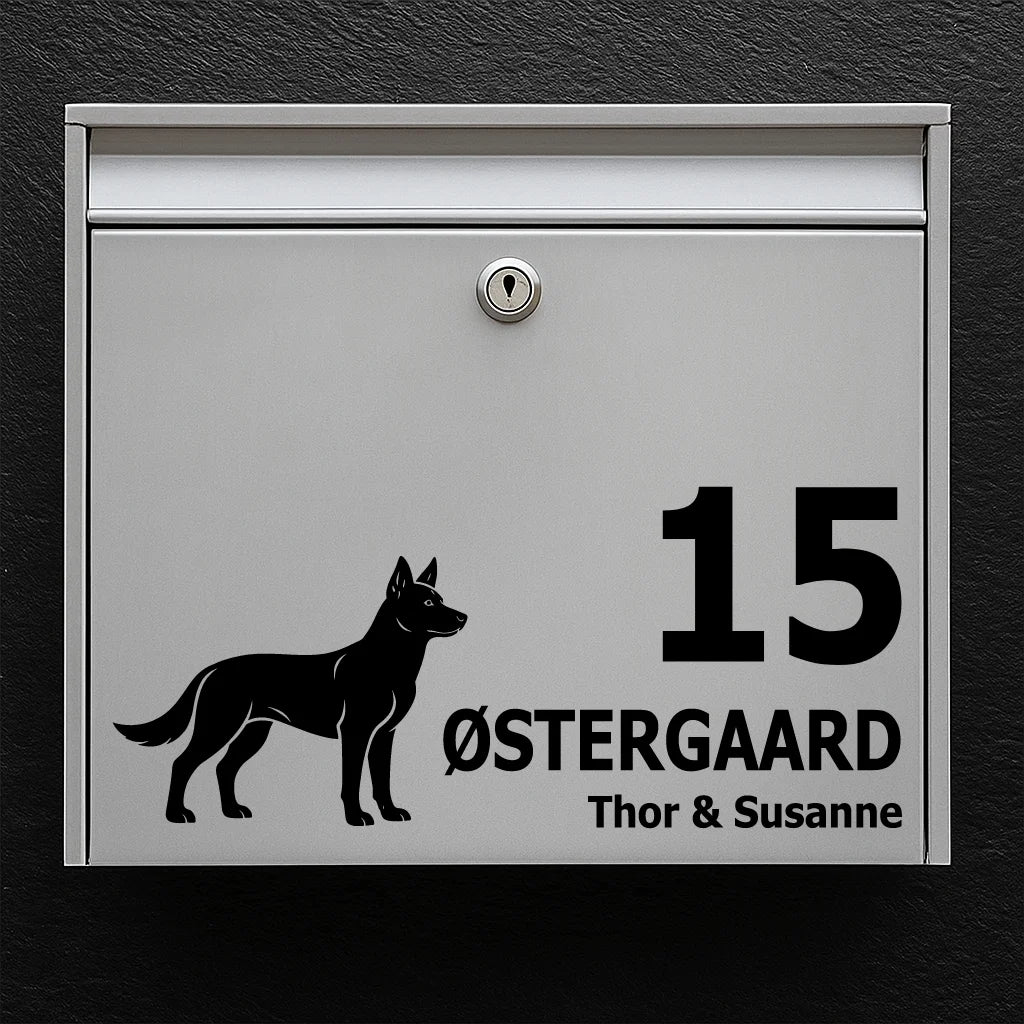 Briefkastenaufkleber mit Australian Kelpie