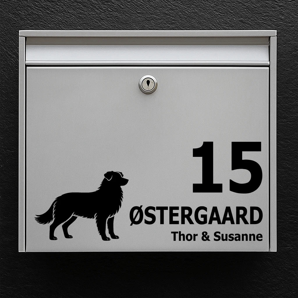 Briefkastenaufkleber mit Australian Shepherd