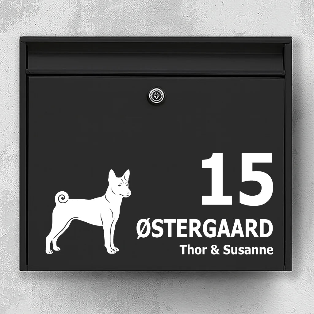Briefkastenaufkleber mit Basenji