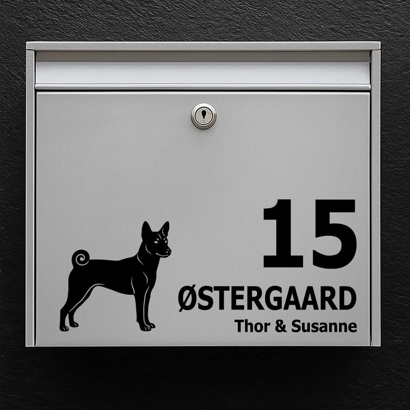 Briefkastenaufkleber mit Basenji