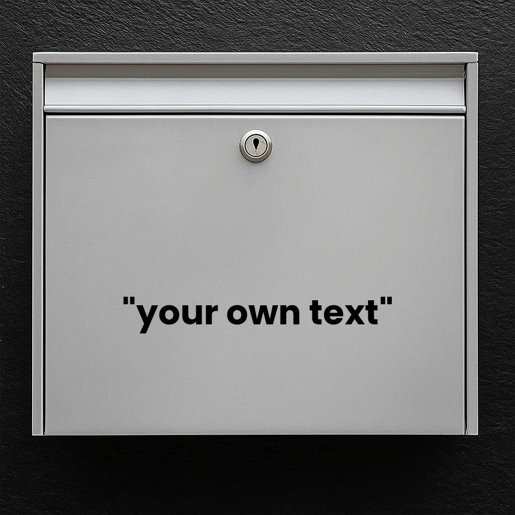 Briefkastenaufkleber – Text selbst bestimmen (max. 30x30cm)