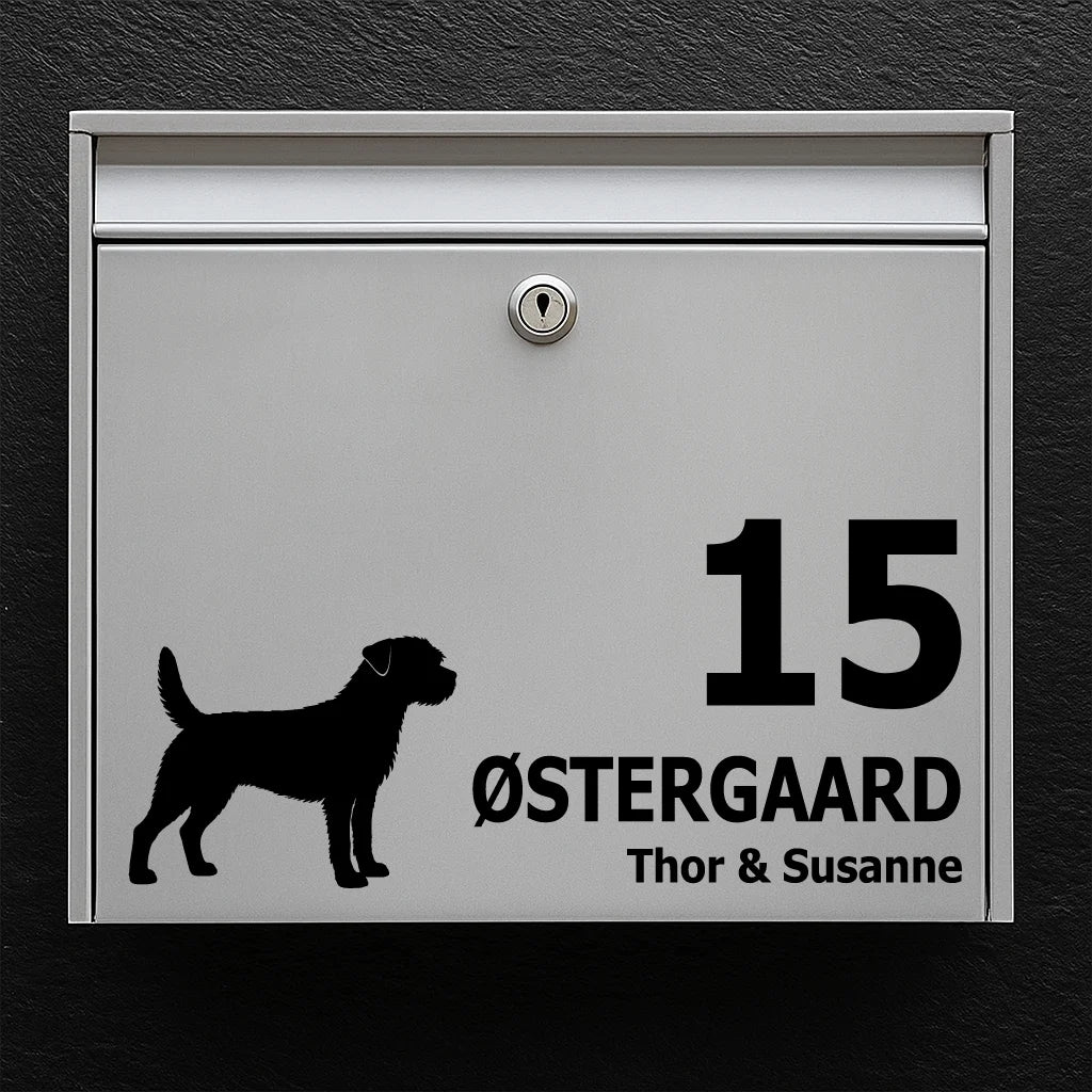 Briefkastenaufkleber mit Border Terrier