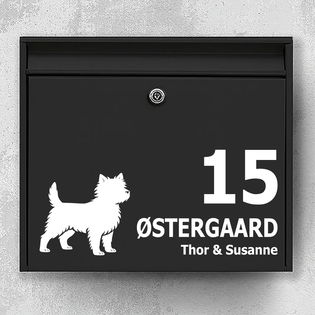Briefkastenaufkleber mit Cairn terrier