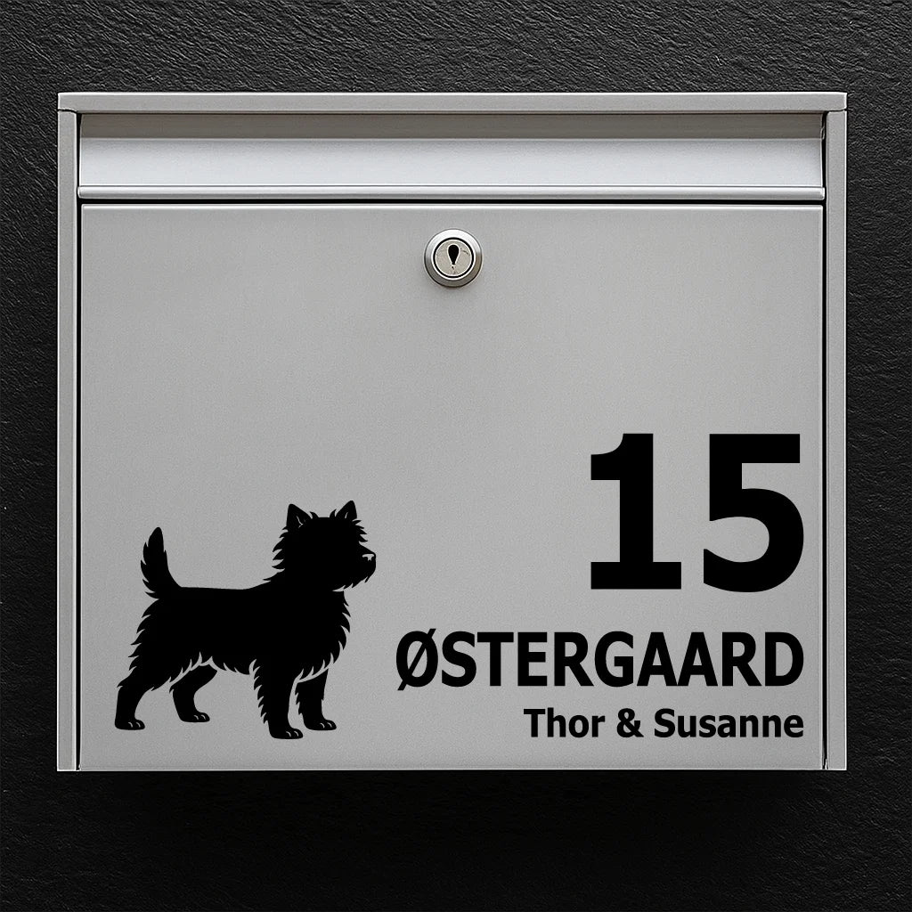 Briefkastenaufkleber mit Cairn terrier
