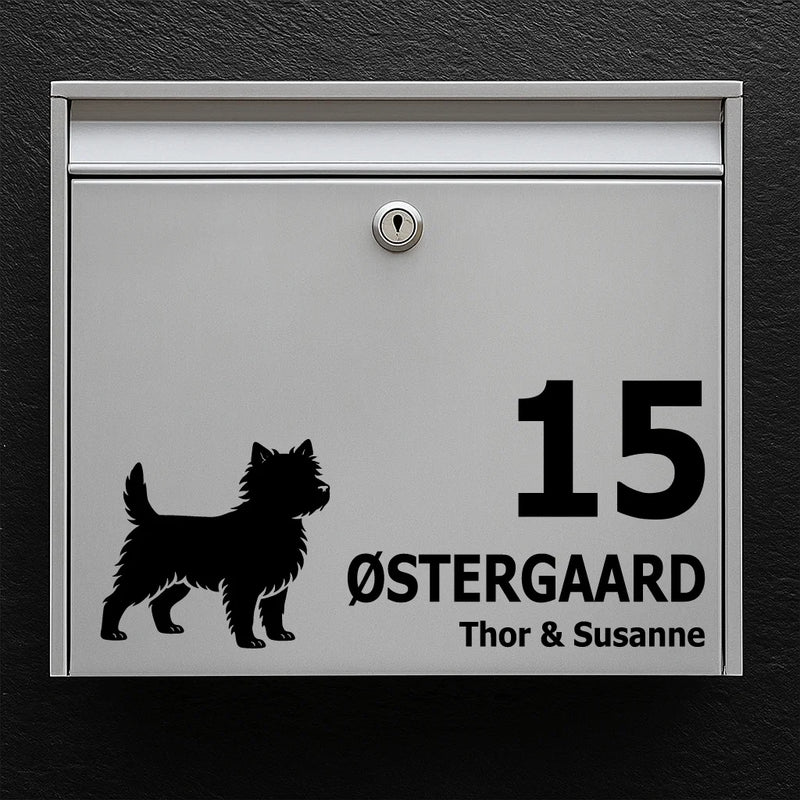 Briefkastenaufkleber mit Cairn terrier