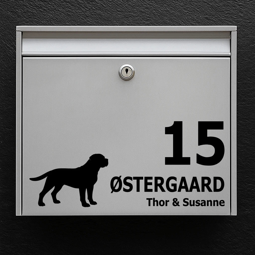 Briefkastenaufkleber mit Cane Corso