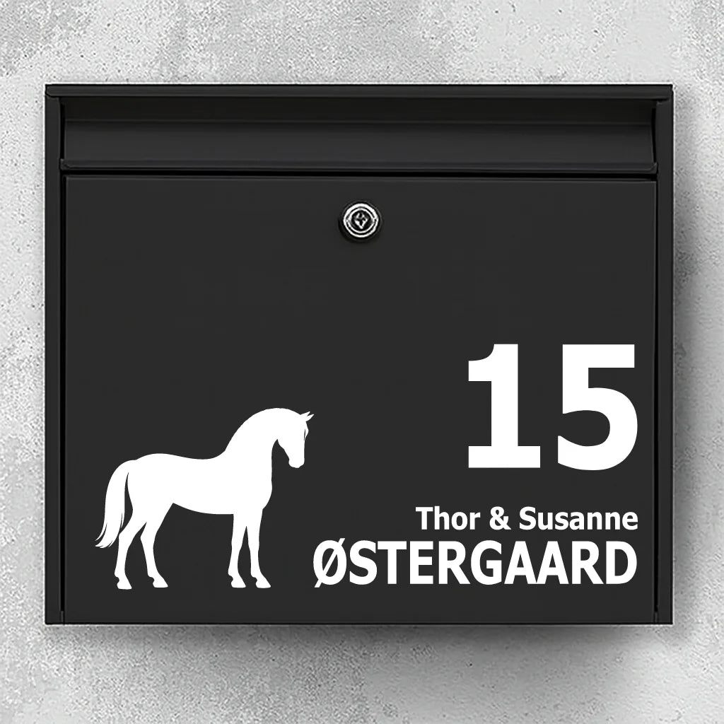 Briefkastenaufkleber mit Dänisches Sportpony