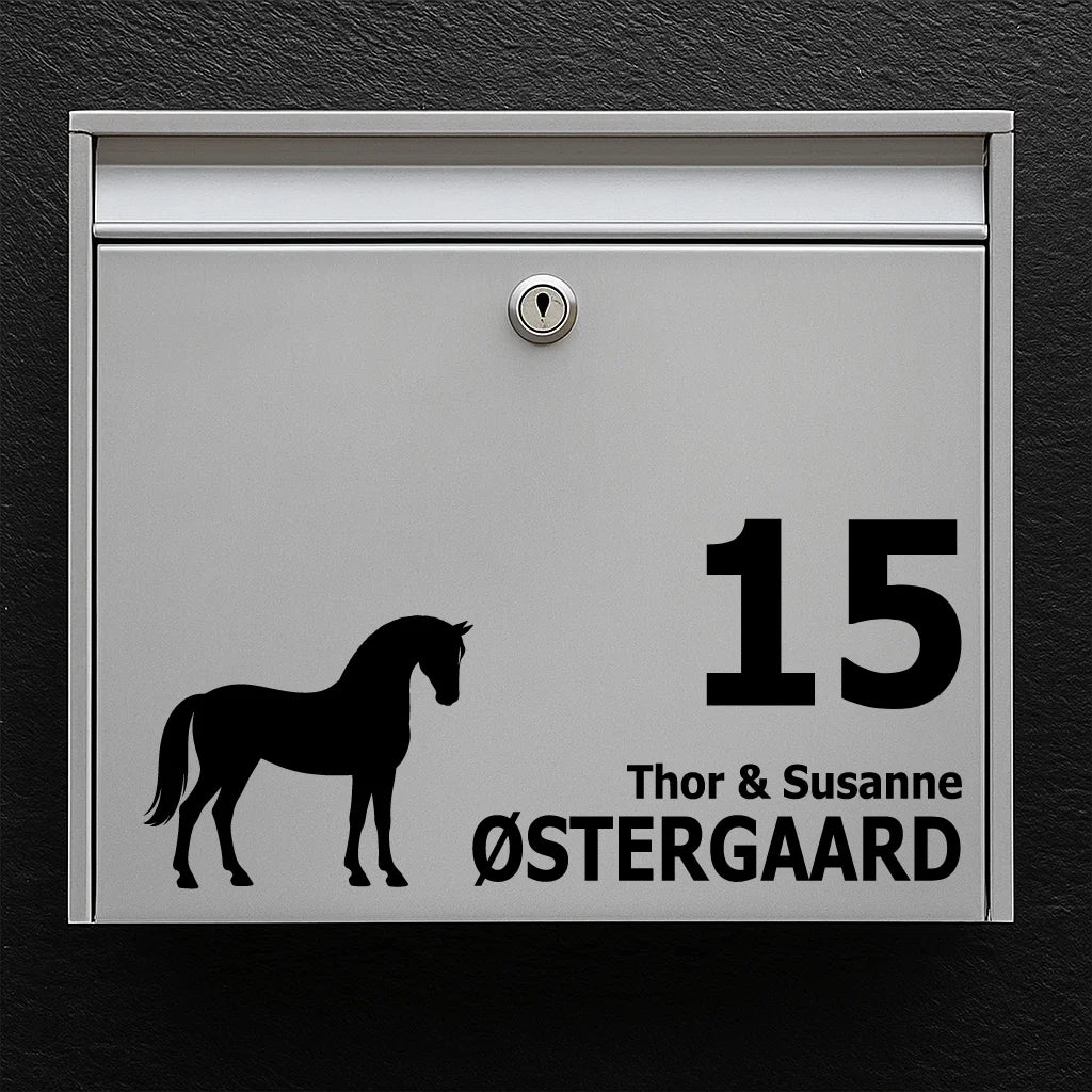 Briefkastenaufkleber mit Dänisches Sportpony