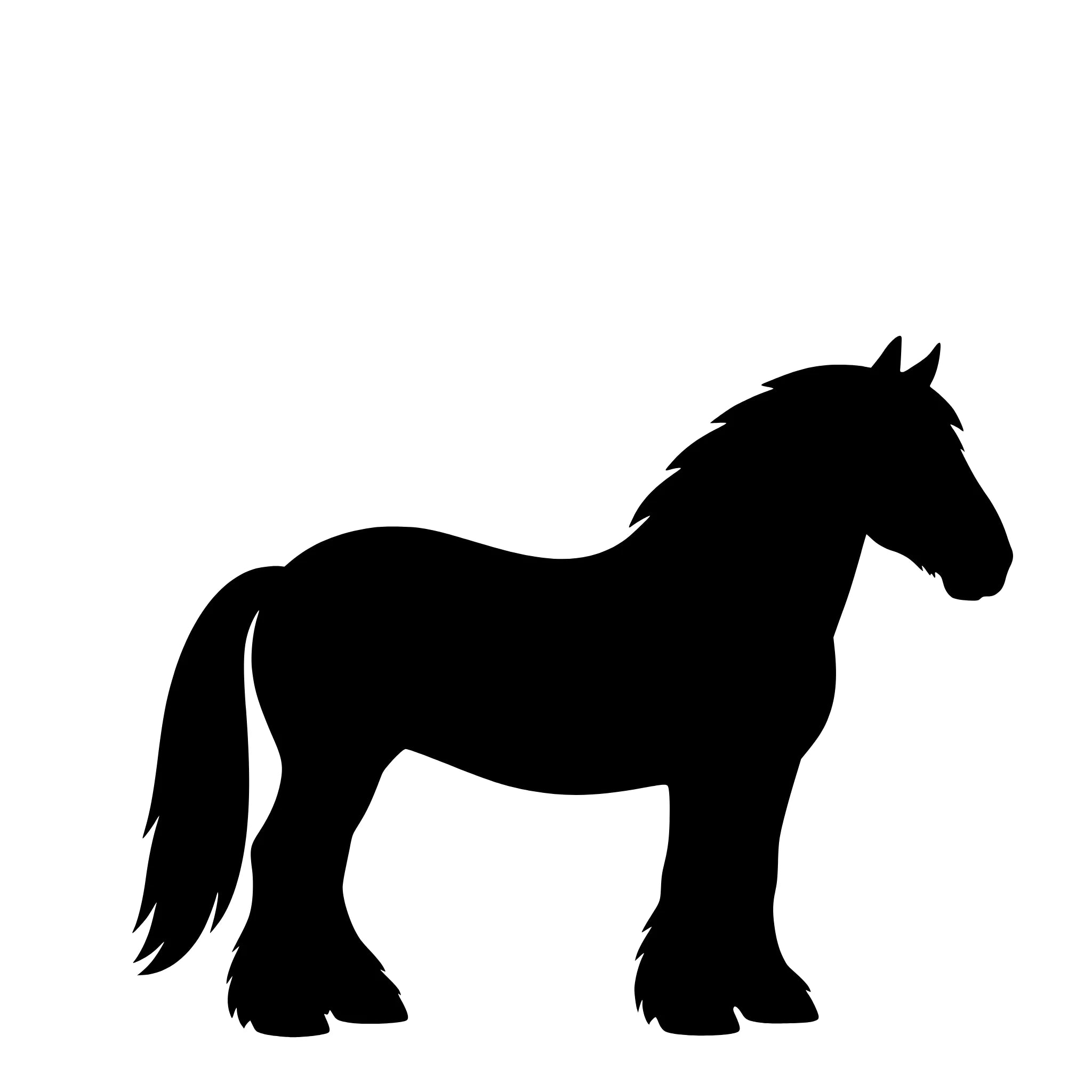 Jütisches Pferd – Einzelmotiv Aufkleber