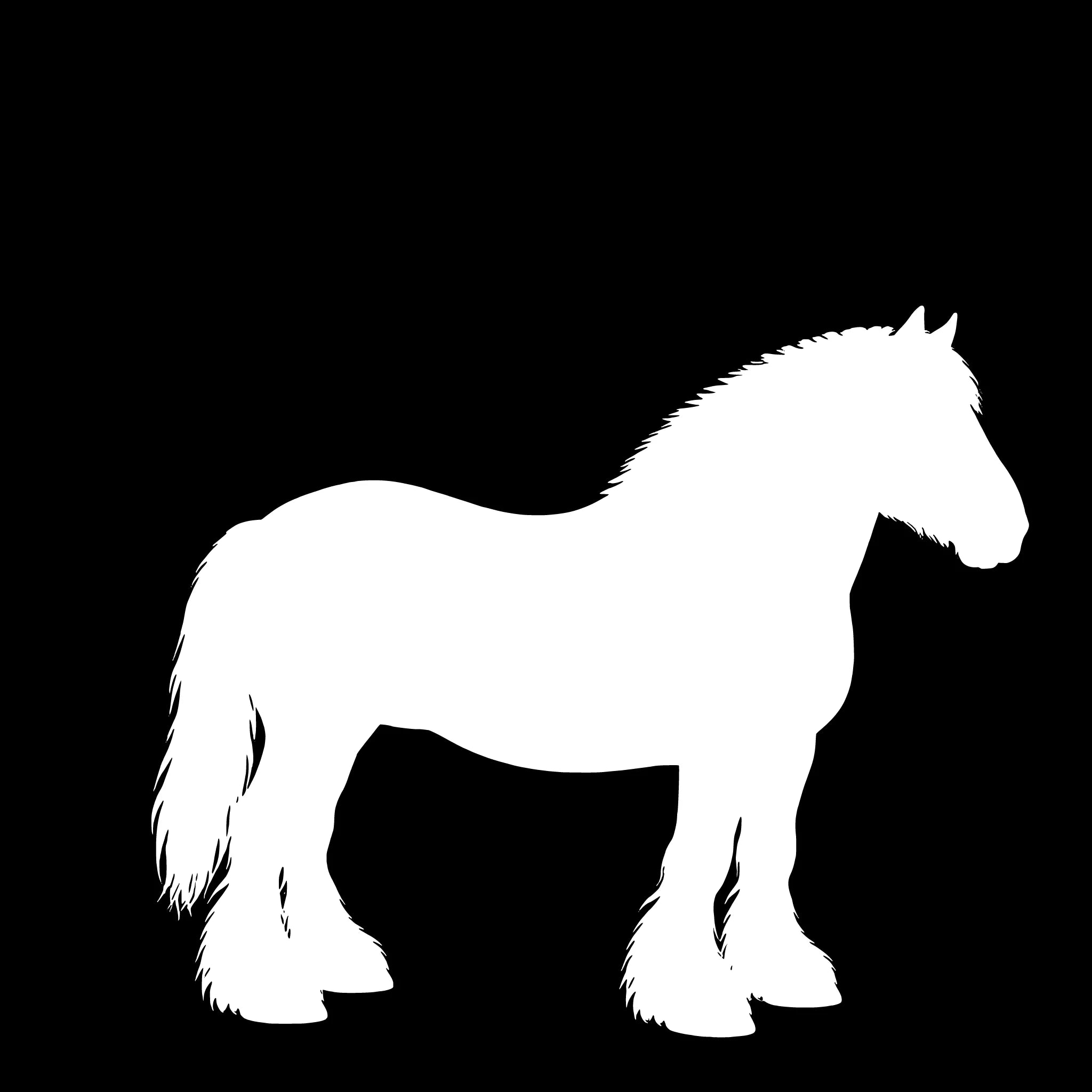 Jütisches Pferd – Einzelmotiv Aufkleber