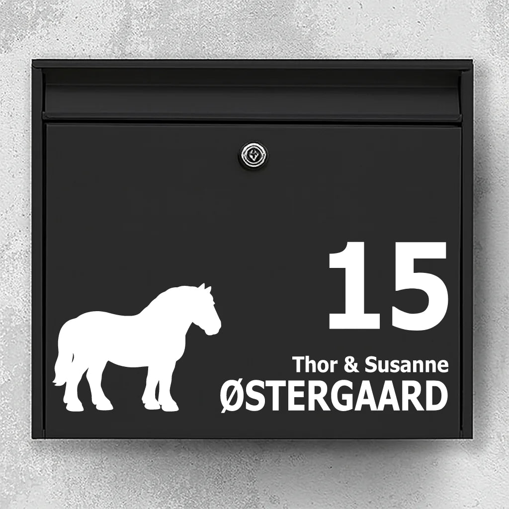 Briefkastenaufkleber mit dem Jütlandpferd