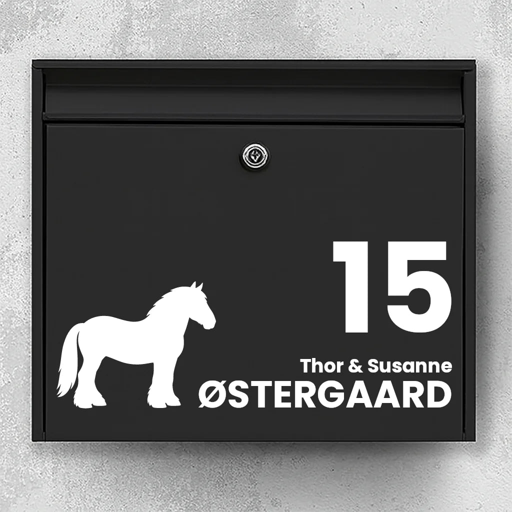 Briefkastenaufkleber mit dem Jütlandpferd