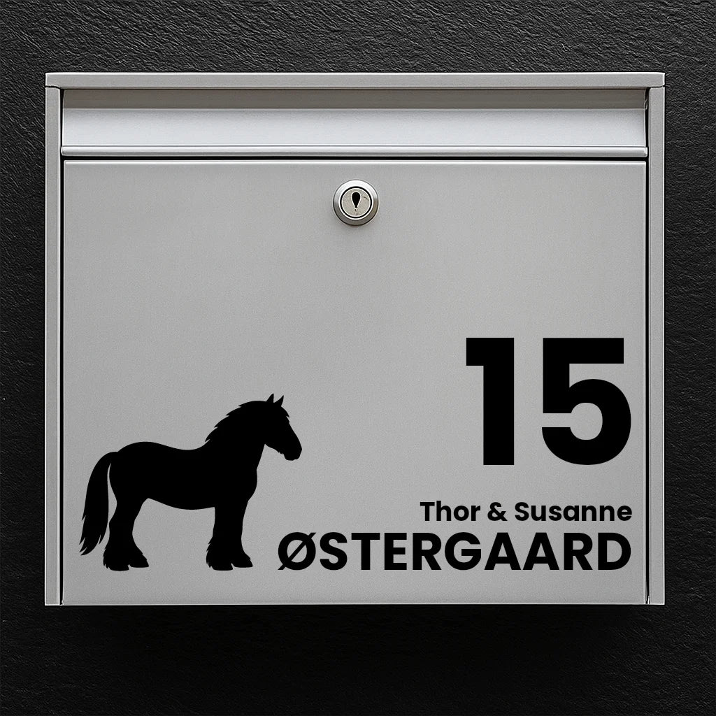 Briefkastenaufkleber mit dem Jütlandpferd