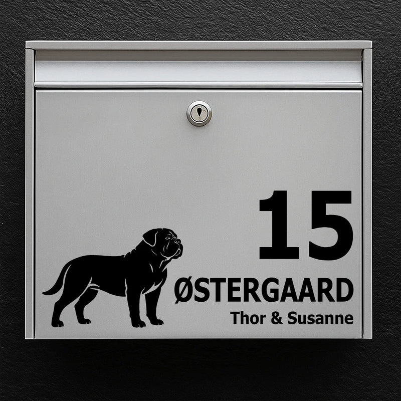 Briefkastenaufkleber mit Dogue de Bordeaux