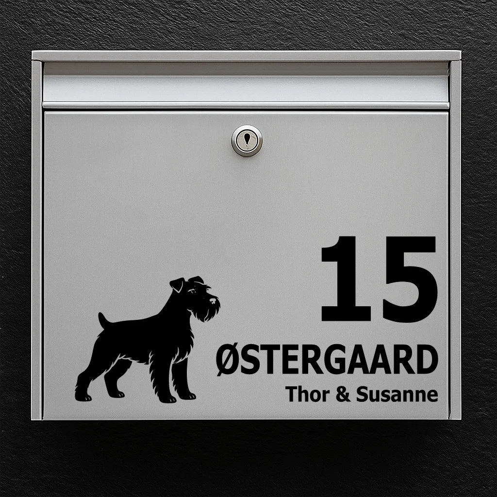 Briefkastenaufkleber mit Zwergschnauzer