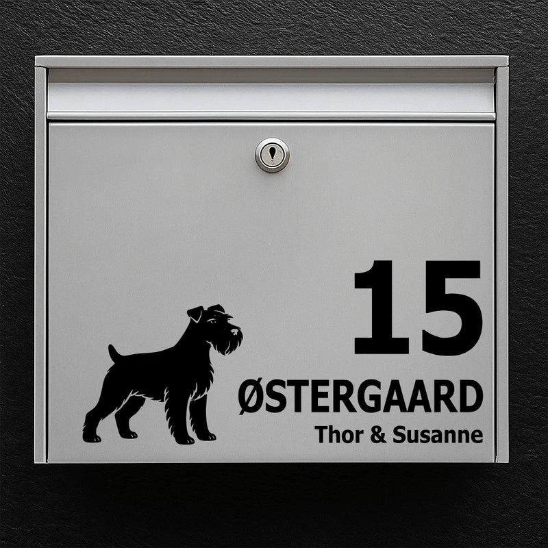 Briefkastenaufkleber mit Zwergschnauzer