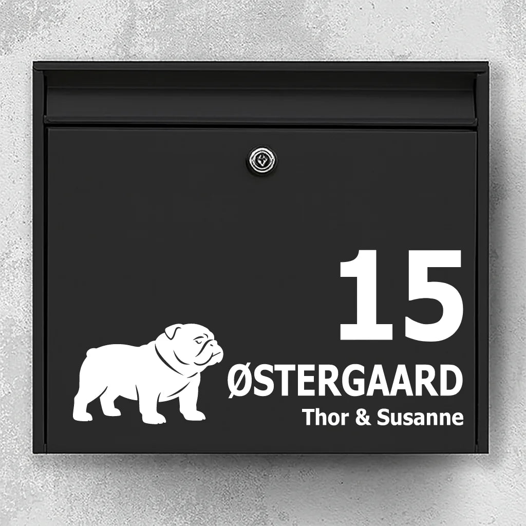Briefkastenaufkleber mit English Bulldog