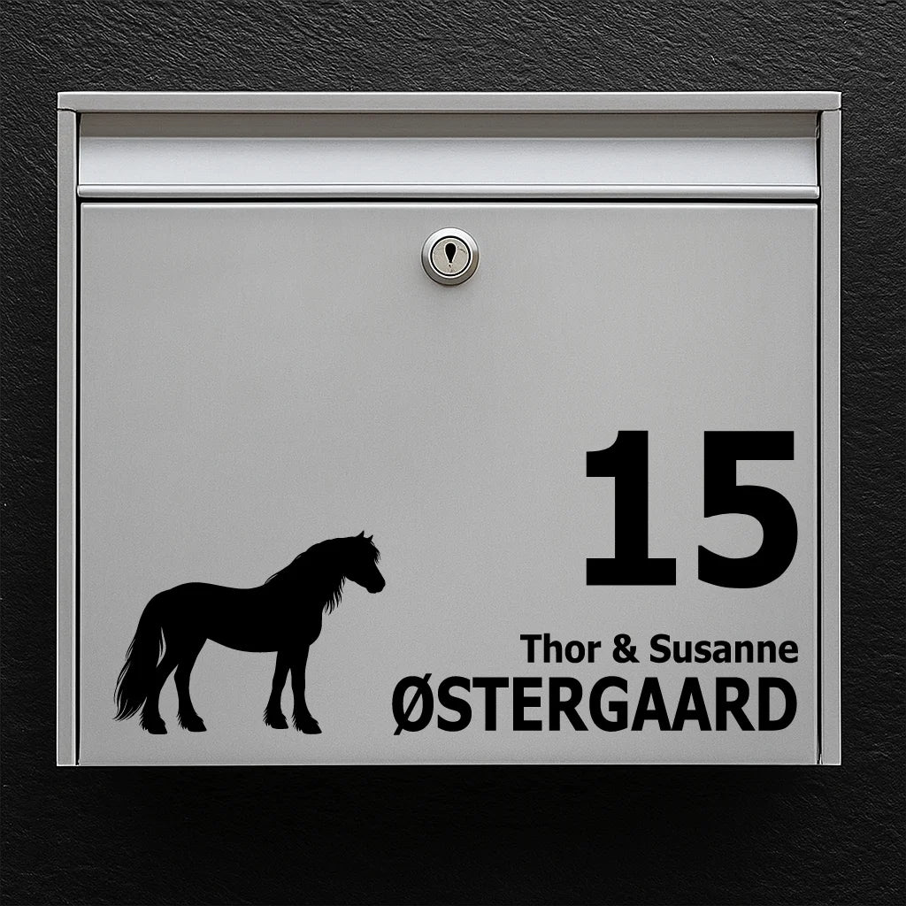 Briefkastenaufkleber mit Fell Pony