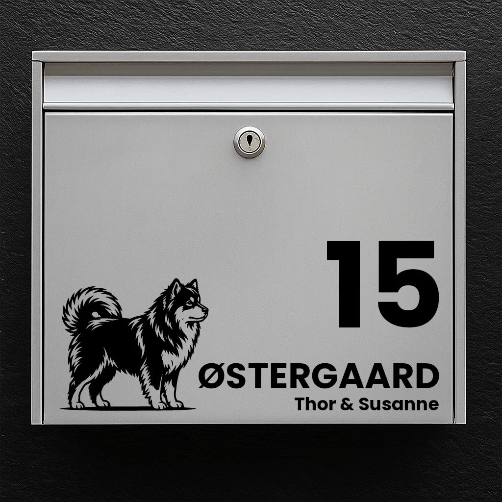 Briefkastenaufkleber mit Finnischer Lapphund