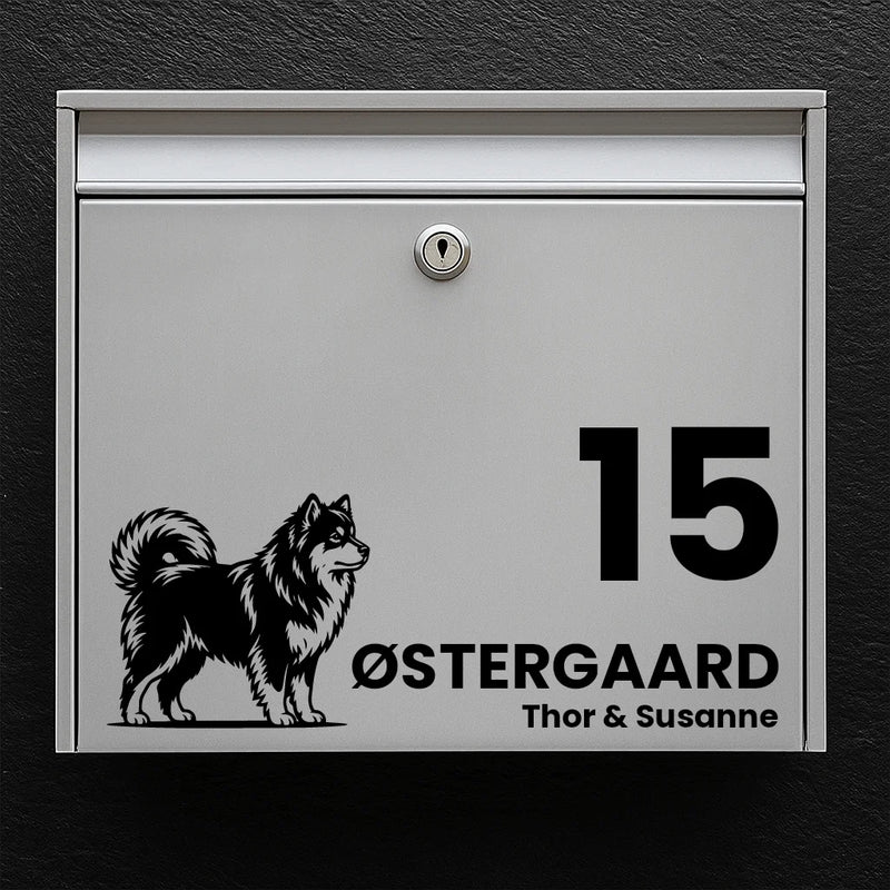 Briefkastenaufkleber mit Finnischer Lapphund