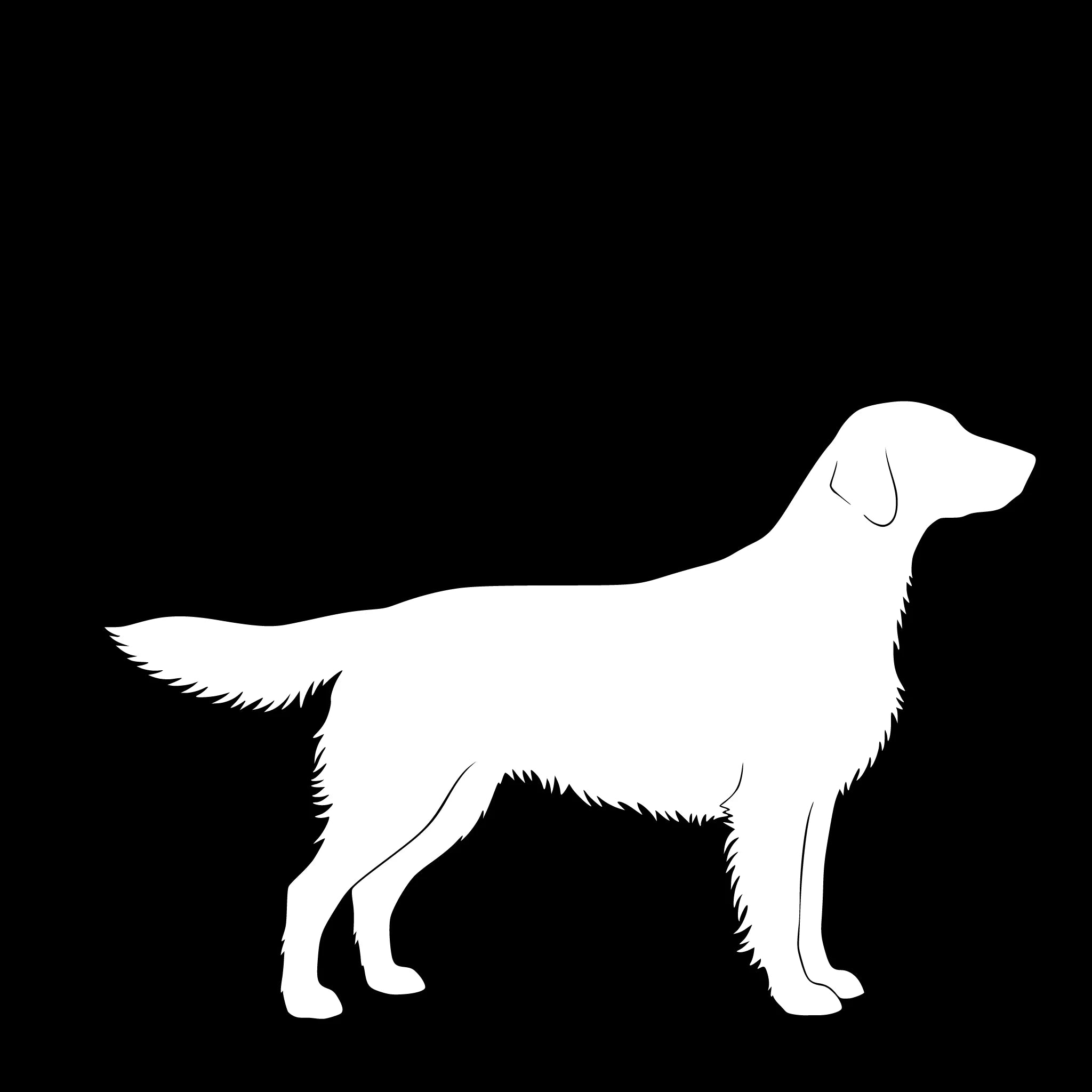 Flat Coated Retriever – Einzelmotiv Aufkleber