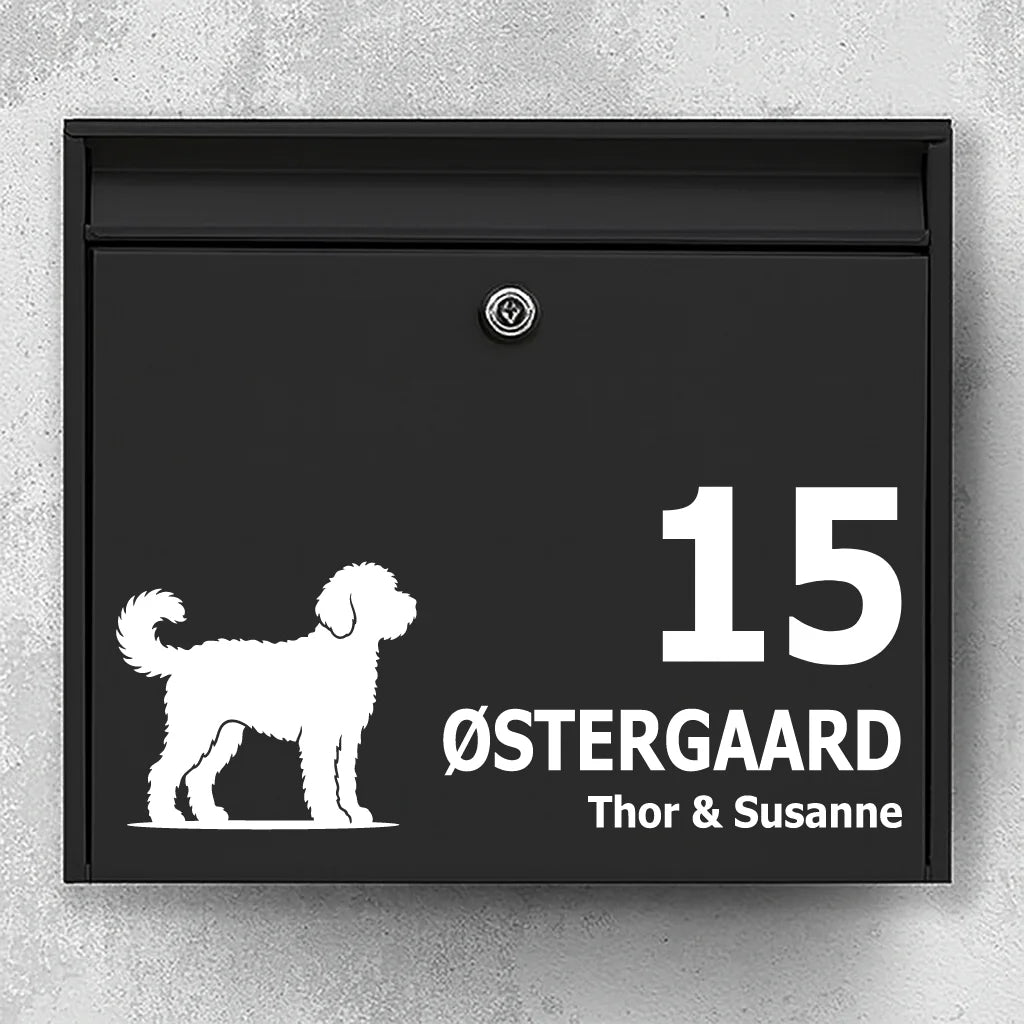 Briefkastenaufkleber mit Goldendoodle