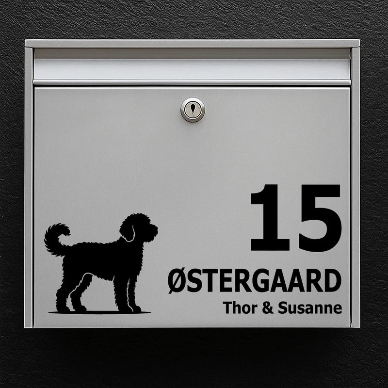 Briefkastenaufkleber mit Goldendoodle