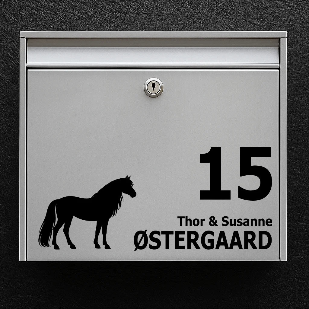 Briefkastenaufkleber mit Haflinger