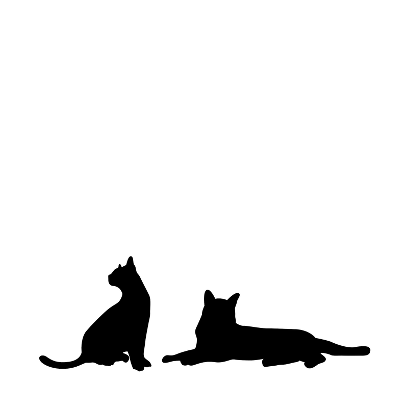 Katze – Einzelmotiv Aufkleber (Zwei Katzen)